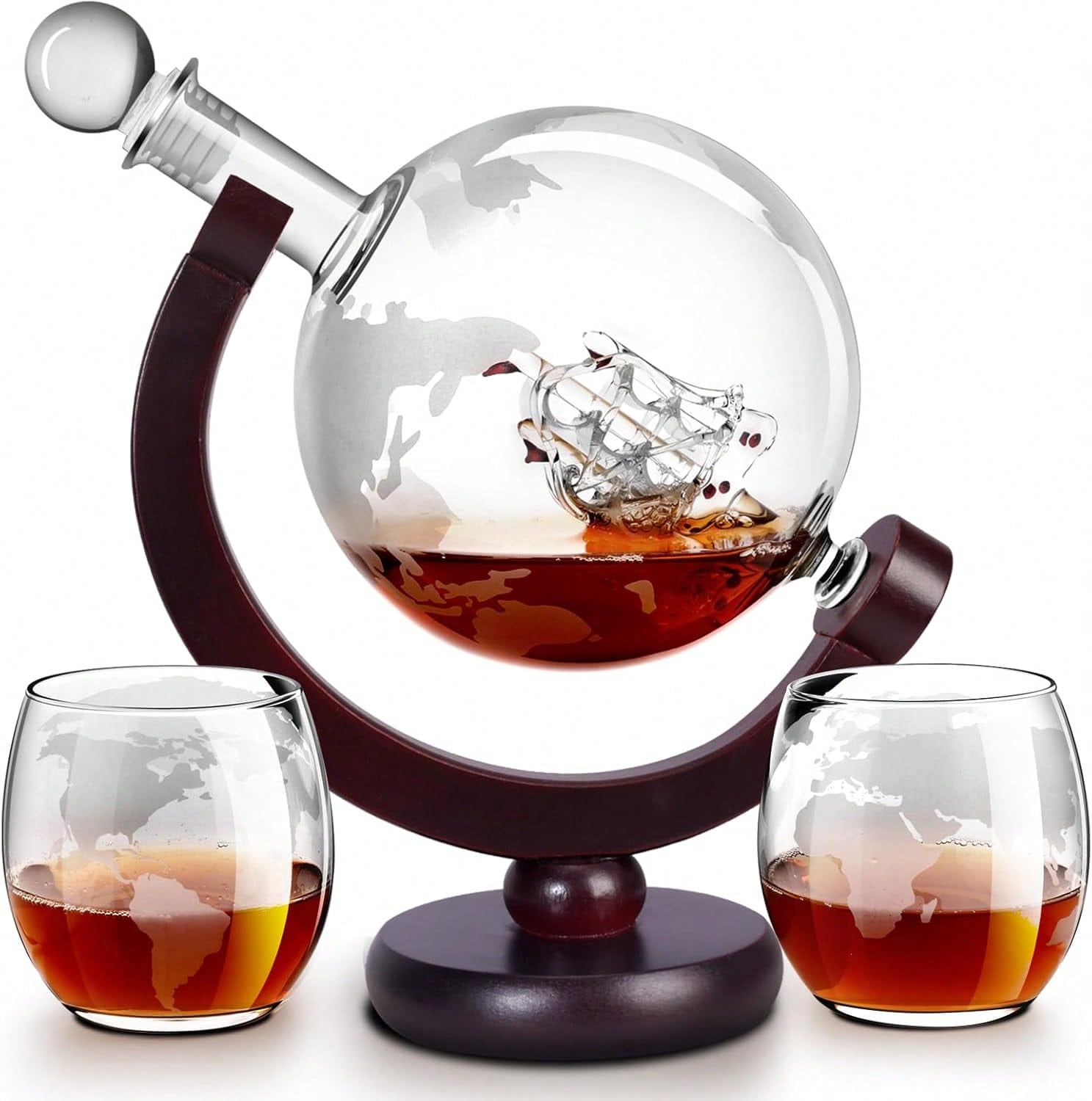 Decanter Globe Set - 남성용 위스키 디캔터 글로브 세트, 850ml