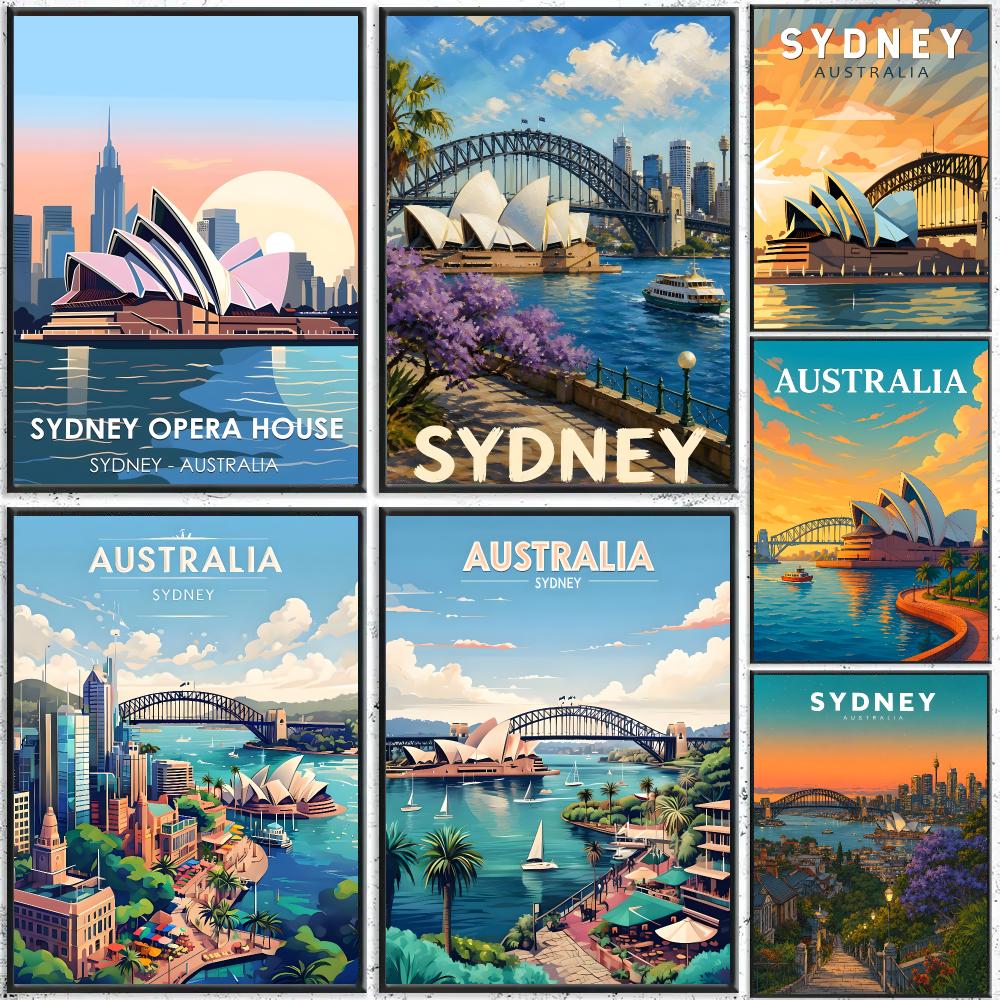 Home Bar Sydney - 아트 시드니 여행 아트 포스터 자가