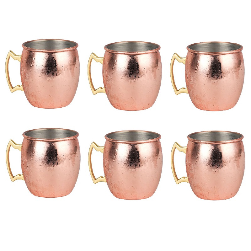 6Pcs 60ml 뮬 구리 머그컵 스테인레스 스틸 망치 - Mule Copper Mug 리뷰 및 가격