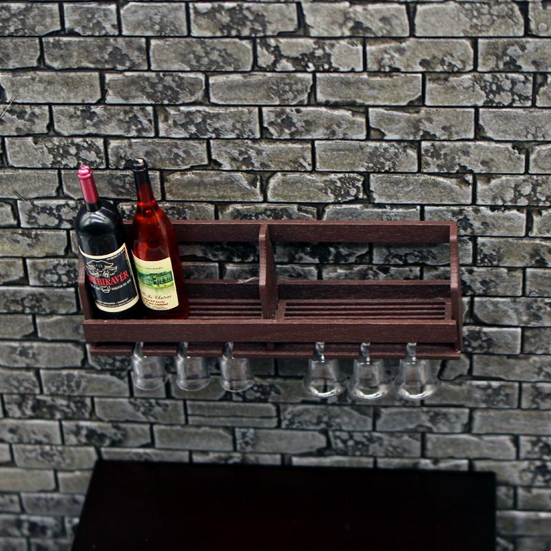 1세트 인형집 시뮬레이션 벽걸이 와인잔 랙 미니어처 디 - Home Bar Stand 리뷰 및 가격
