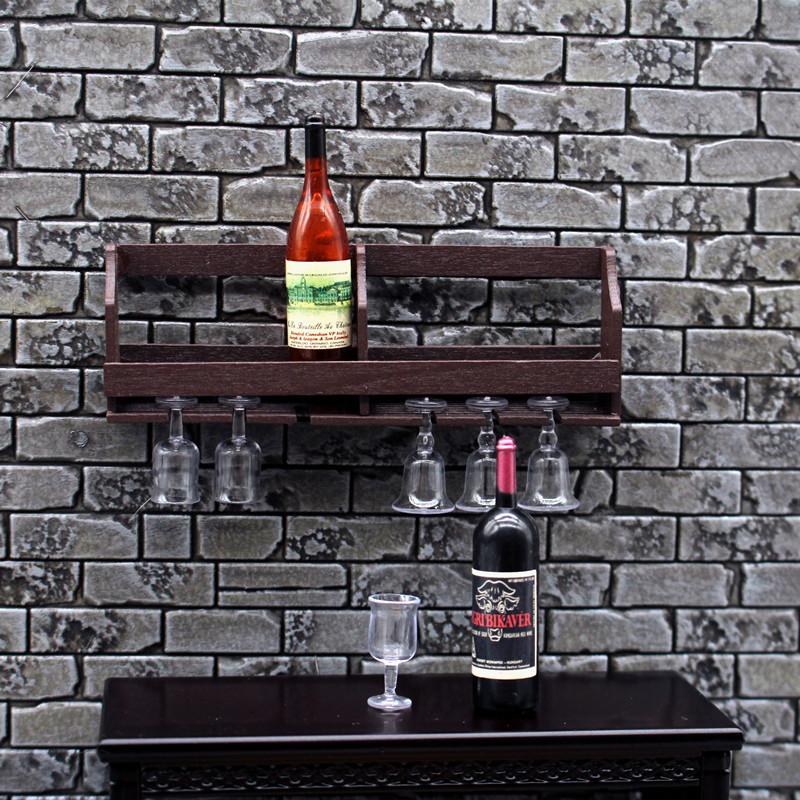1세트 인형집 시뮬레이션 벽걸이 와인잔 랙 미니어처 디 - Home Bar Stand 리뷰 및 가격