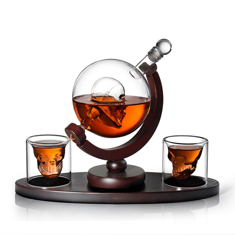 스컬 글로브 위스키 디캔터 세트, 가오펑 실리콘 유리병 - Decanter Globe Set 리뷰 및 가격